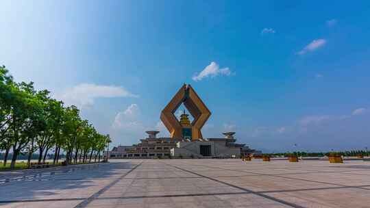 陕西法门寺大范围延时素材