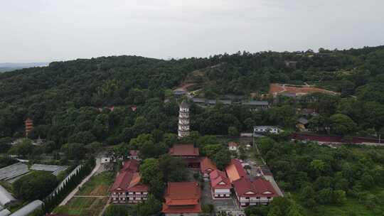 航拍江西九江庐山西林寺