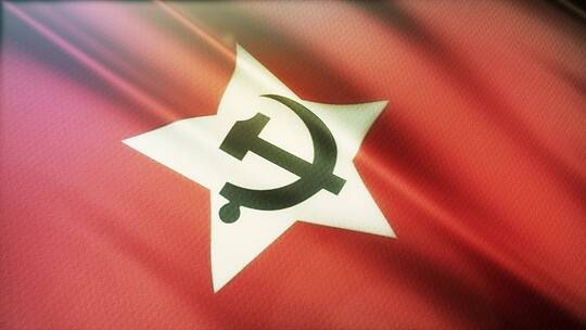 中国工农红军军旗2视频素材模板下载