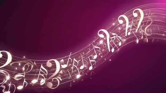 紫色背景音乐音符素材