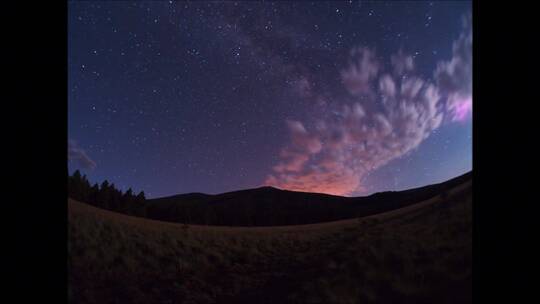 草原夜空中的星星