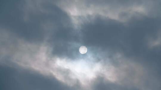 阴天太阳乌云笼罩乌云变化延时雨天气象气候