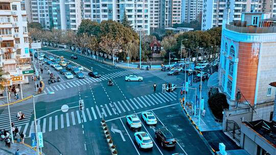 静安区北京西路航拍建筑视频素材模板下载