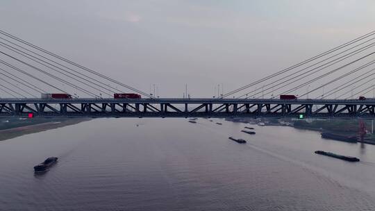 闵浦大桥航拍视频素材模板下载