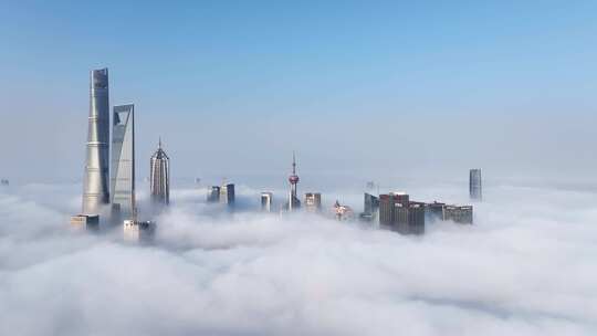 上海云海 上海中心 上海高度 陆家嘴全景