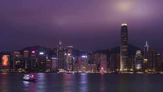 香港中环维多利亚港日转夜延时宣传片