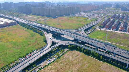 杭州立交桥汽车车辆车流延时摄影