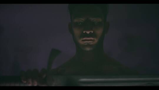 武士攃剑的特写镜头视频素材模板下载