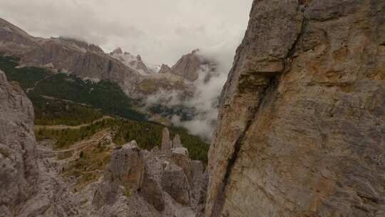 Dolomites，意大利，山， Fpv