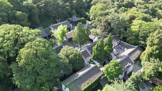 航拍湖北襄阳古隆中5A景区