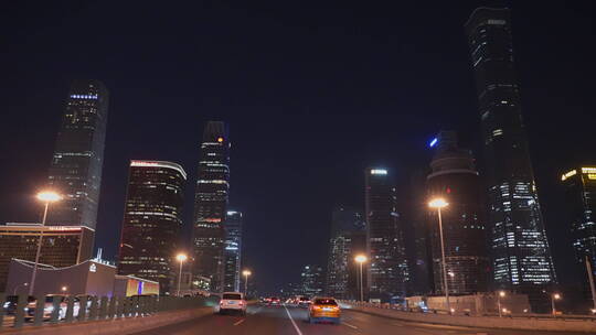 北京国贸夜景  城市夜景