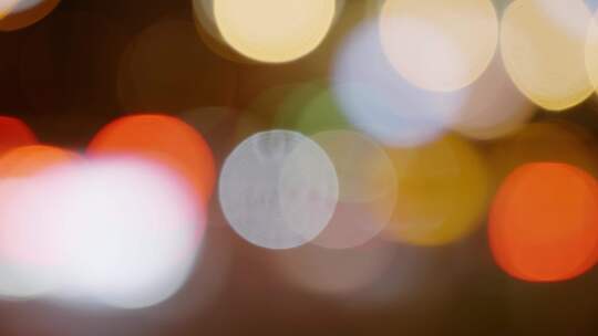灯火阑珊夜景光斑光晕视频素材模板下载