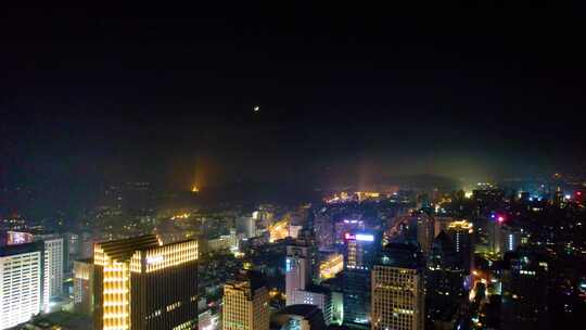杭州大厦夜晚夜景视频素材