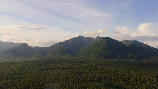 航拍美丽的丛林山景