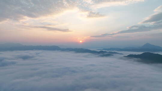 黟县山区云海日出4k