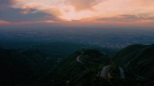 西安骊山的夕阳视频素材模板下载