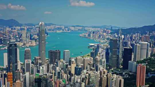 【正版素材】香港大景全景大气俯拍