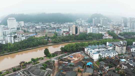 福建省泰宁尚书第老街高低空航拍