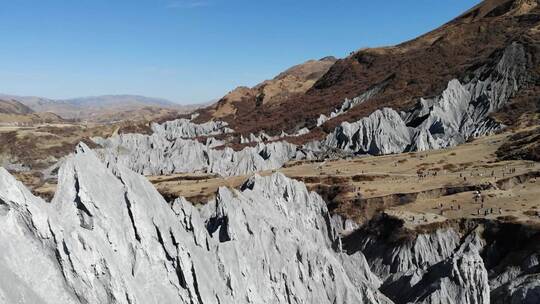 川西阿坝外星墨石公园航拍风景风光视频