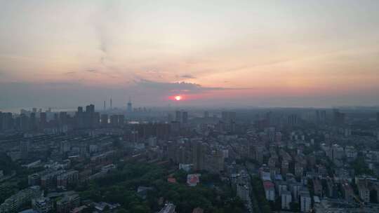 江西九江日出九江大景航拍