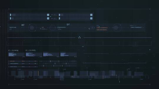 大数据HUD科幻科技屏幕操作系统交互视频素材模板下载