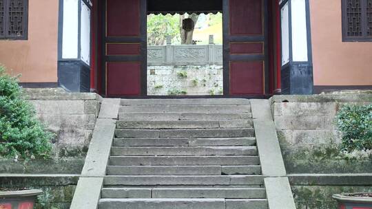 浙江普陀山法雨寺禅院建筑视频