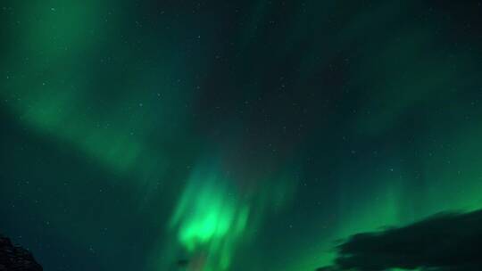 北极光kp 7冰岛只有绿色的天空