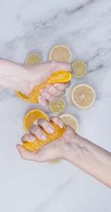 橙子创意拍摄广告 ，捏碎，橙汁