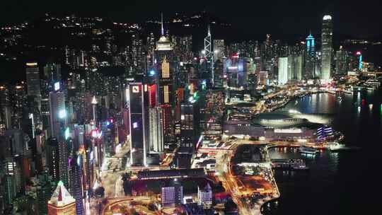 香港大全景航拍视频素材模板下载