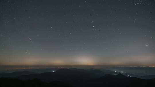 湖北天台山星空延时