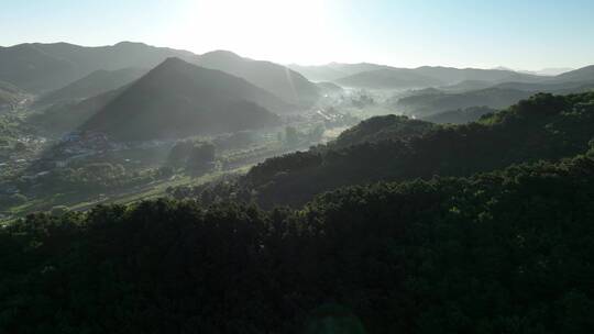 航拍辽宁千山地理风光