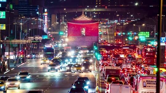 城市夜晚 城市建筑 城市交通 城市车流 延时