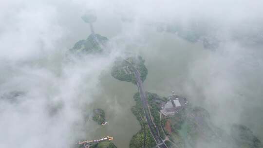 杭州湘湖风景航拍