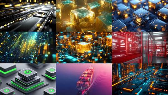 区块链供应链管理区块链赋能供应链透明高清在线视频素材下载