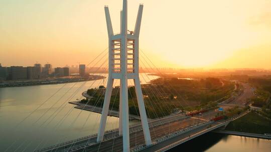 郑州东区航拍北龙湖城市大景金融岛