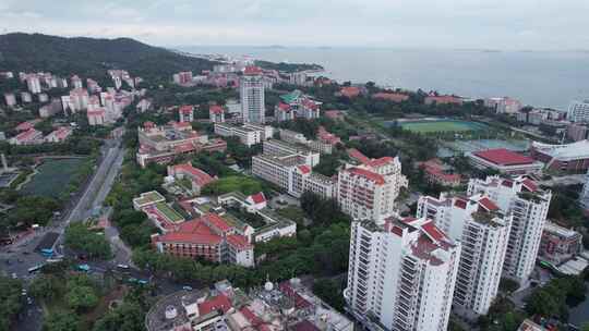 航拍厦门大学建筑