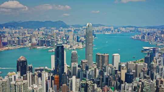 【正版素材】香港大景全景大气俯拍