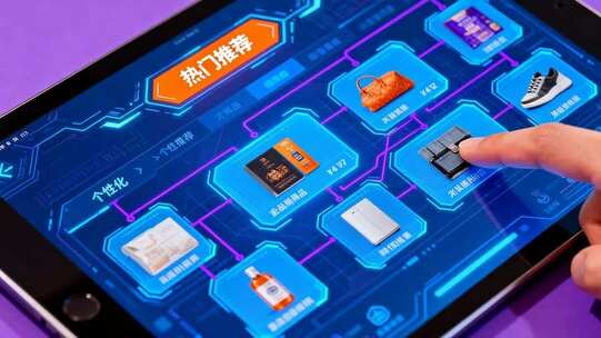 手指点击平板电脑界面素材