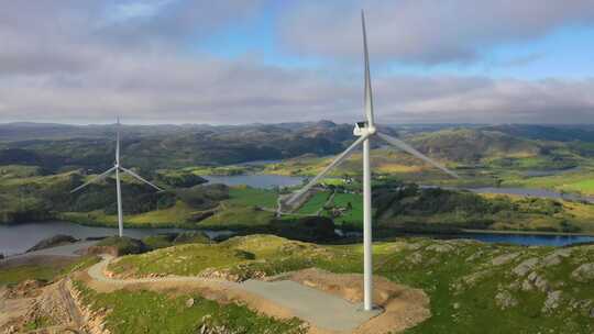 挪威电力生产用风车视频素材模板下载