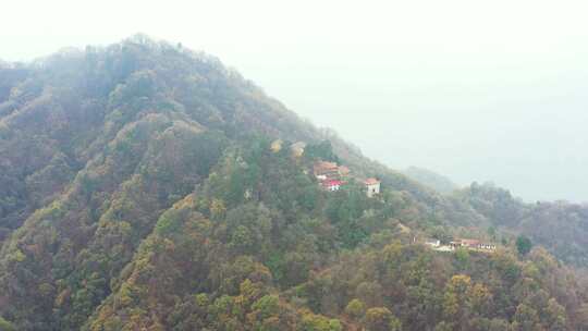 航拍秦岭山脉秋季风景云海