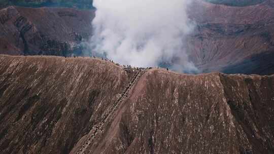 航拍Bromo火山视频素材模板下载