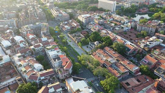 泉州清净寺航拍伊斯兰教建筑光明城旅游景点