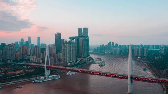 重庆_朝天门来福士_东水门_日景_前移