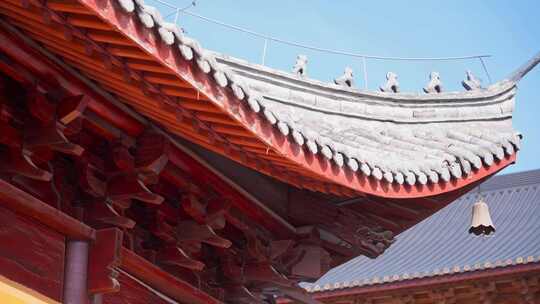 杭州湘湖先照寺寺庙建筑风景