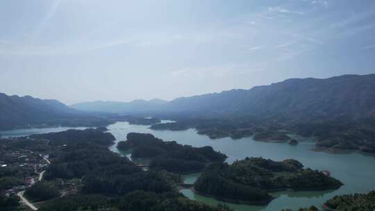 4K自然风光湖北仙岛湖4A景区航拍视频