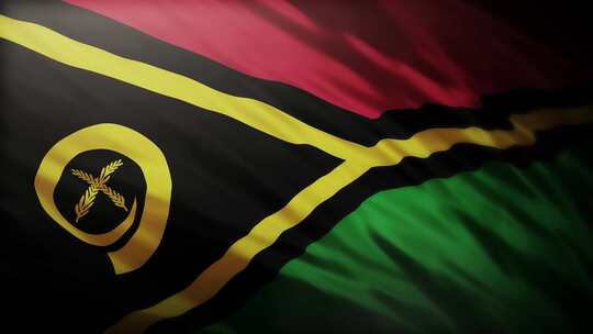 瓦努阿图国旗挥舞-4K视频素材模板下载