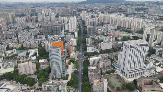 航拍福州，福建建设，城市风光