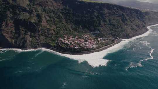 海边海岸海浪冲浪航拍