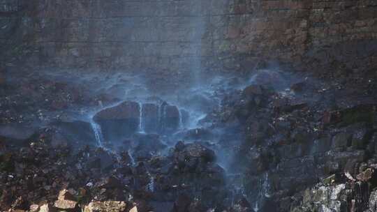 瀑布，岩石，溪流，水道