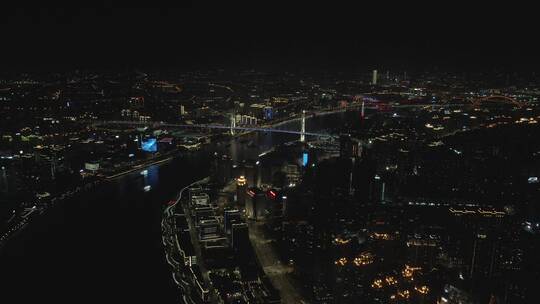 上海外滩夜景4K航拍原素材视频素材模板下载